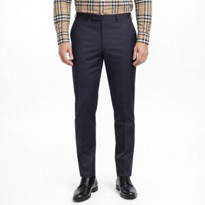 Vintage Burberry London Blue Virgin Wool Trouser Pants Size 50R-34R